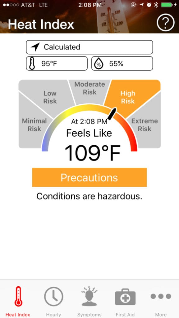 OSHA NIOSH Heat Safety Tool app